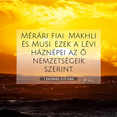 1 Krónika 6:19 KAR Bibliai verskép