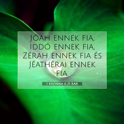 1 Krónika 6:21 Bibliai vers magyarázata