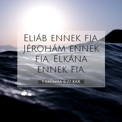 1 Krónika 6:27 KAR Bibliai verskép