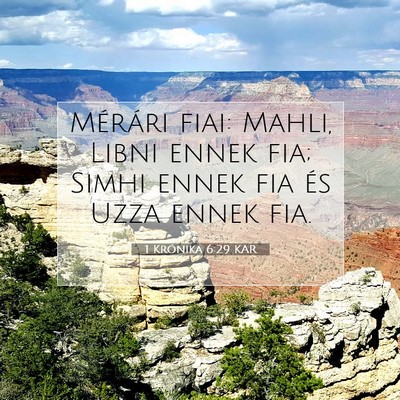 1 Krónika 6:29 KAR Bibliai verskép
