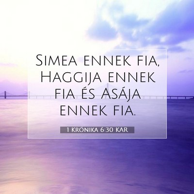 1 Krónika 6:30 KAR Bibliai verskép