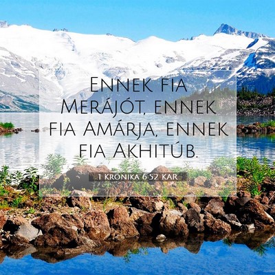 1 Krónika 6:52 Bibliai vers magyarázata
