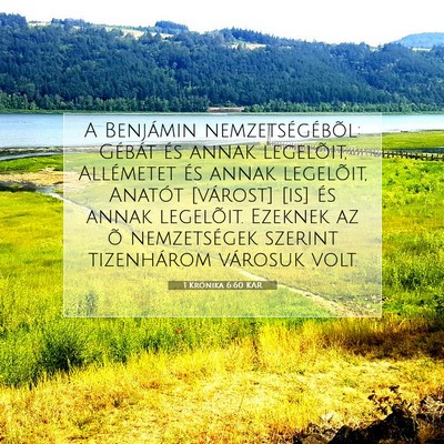 1 Krónika 6:60 KAR Bibliai verskép