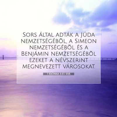 1 Krónika 6:65 KAR Bibliai verskép