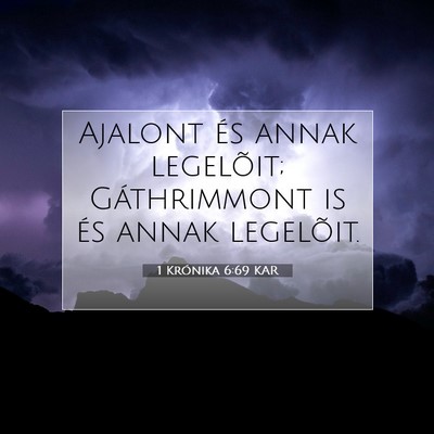 1 Krónika 6:69 KAR Bibliai verskép