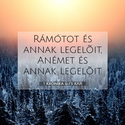 1 Krónika 6:73 KAR Bibliai verskép