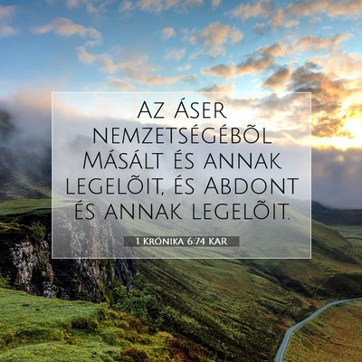 1 Krónika 6:74 KAR Bibliai verskép