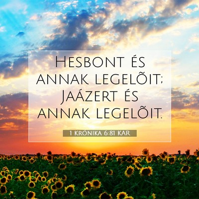 1 Krónika 6:81 KAR Bibliai verskép