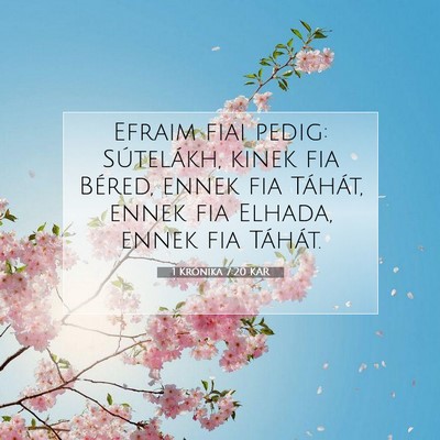 1 Krónika 7:20 KAR Bibliai verskép