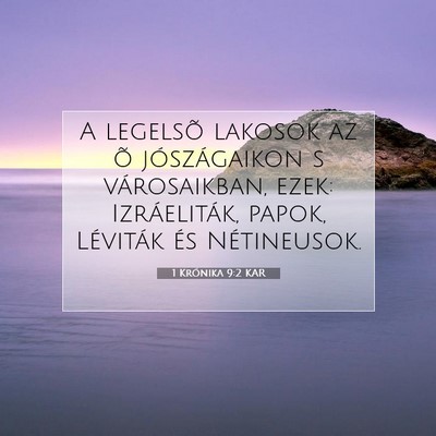 1 Krónika 9:2 KAR Bibliai verskép