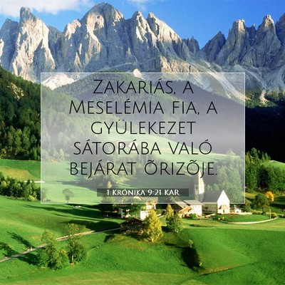 1 Krónika 9:21 KAR Bibliai verskép