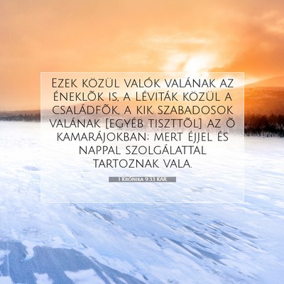 1 Krónika 9:33 KAR Bibliai verskép