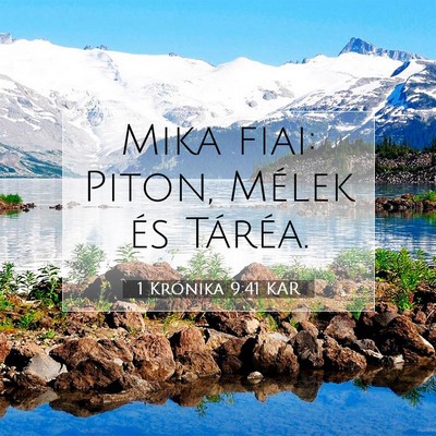 1 Krónika 9:41 KAR Bibliai verskép