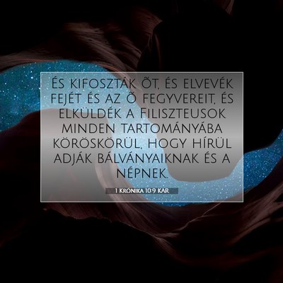 1 Krónika 10:9 KAR Bibliai verskép