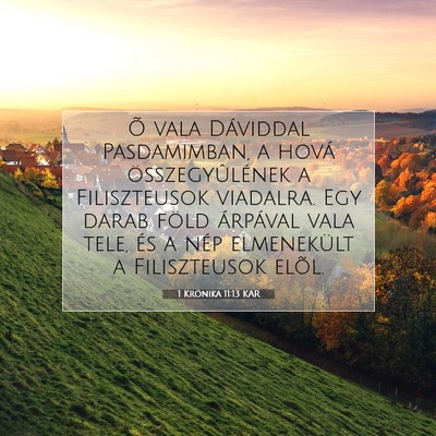 1 Krónika 11:13 KAR Bibliai verskép