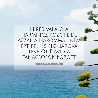 1 Krónika 11:25 KAR Bibliai verskép