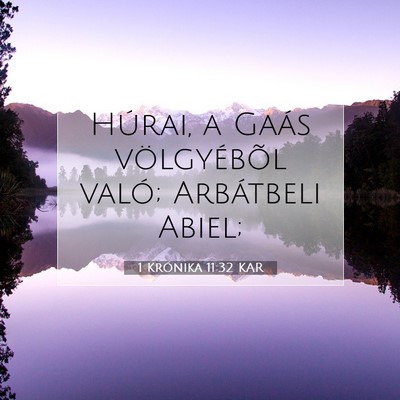 1 Krónika 11:32 KAR Bibliai verskép
