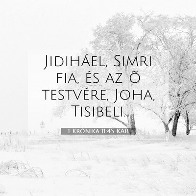 1 Krónika 11:45 Bibliai vers magyarázata