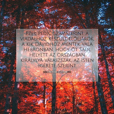 1 Krónika 12:23 KAR Bibliai verskép