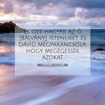 1 Krónika 14:12 KAR Bibliai verskép