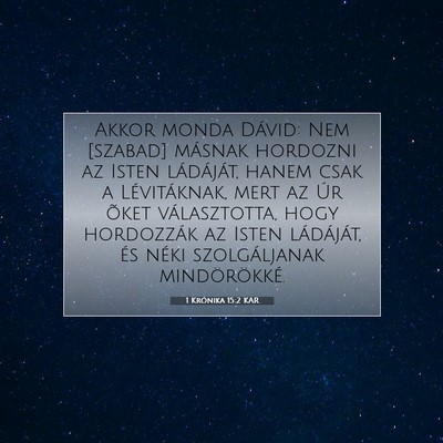 1 Krónika 15:2 KAR Bibliai verskép