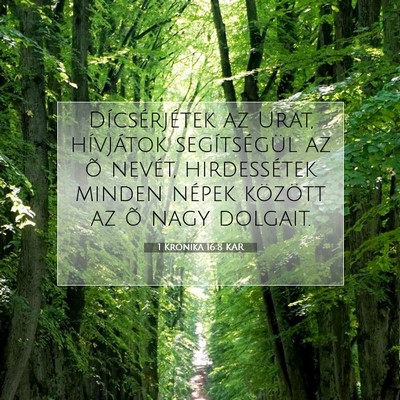 1 Krónika 16:8 KAR Bibliai verskép