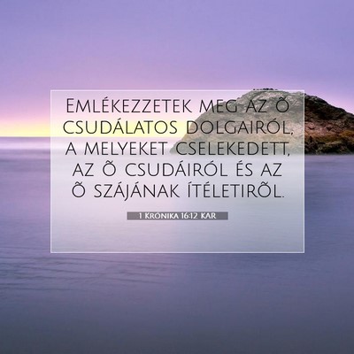 1 Krónika 16:12 KAR Bibliai verskép