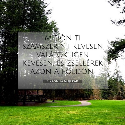 1 Krónika 16:19 KAR Bibliai verskép