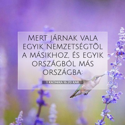 1 Krónika 16:20 KAR Bibliai verskép
