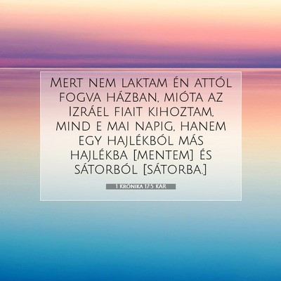 1 Krónika 17:5 KAR Bibliai verskép