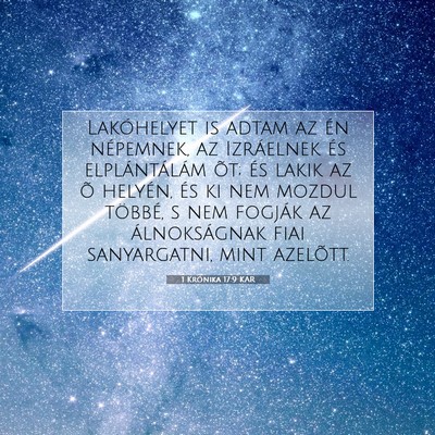 1 Krónika 17:9 KAR Bibliai verskép