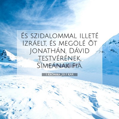1 Krónika 20:7 KAR Bibliai verskép