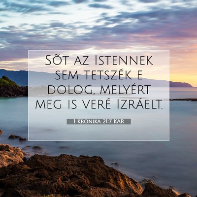 1 Krónika 21:7 KAR Bibliai verskép