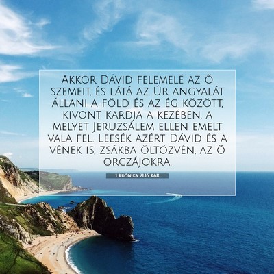 1 Krónika 21:16 KAR Bibliai verskép