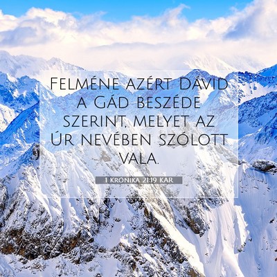 1 Krónika 21:19 KAR Bibliai verskép