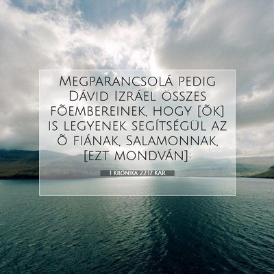 1 Krónika 22:17 KAR Bibliai verskép