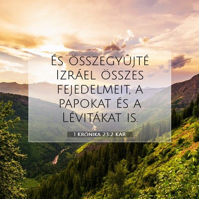 1 Krónika 23:2 KAR Bibliai verskép