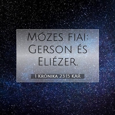 1 Krónika 23:15 KAR Bibliai verskép