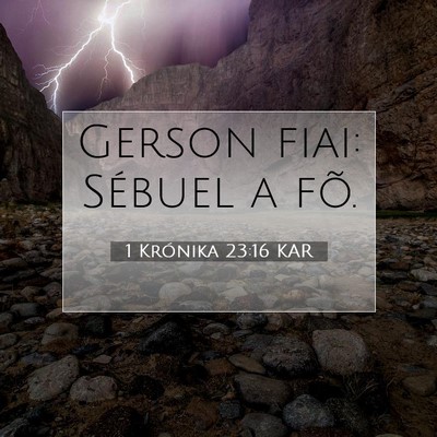 1 Krónika 23:16 KAR Bibliai verskép