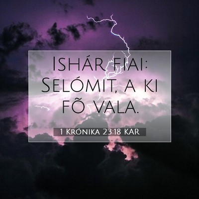1 Krónika 23:18 KAR Bibliai verskép