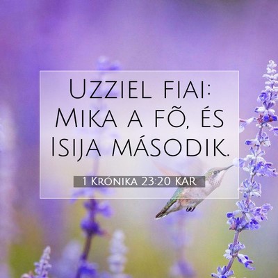 1 Krónika 23:20 KAR Bibliai verskép