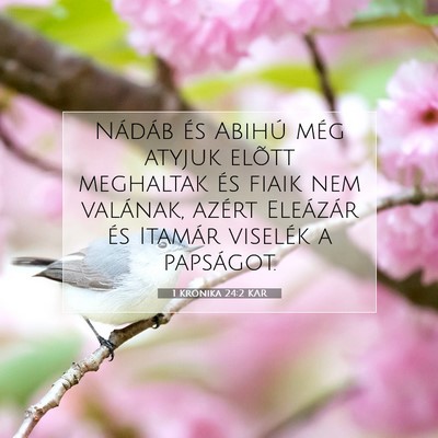 1 Krónika 24:2 KAR Bibliai verskép