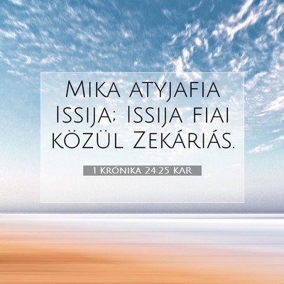1 Krónika 24:25 Bibliai vers magyarázata