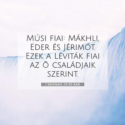 1 Krónika 24:30 KAR Bibliai verskép