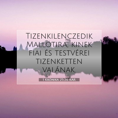1 Krónika 25:26 Bibliai vers magyarázata