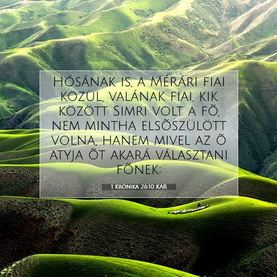1 Krónika 26:10 KAR Bibliai verskép