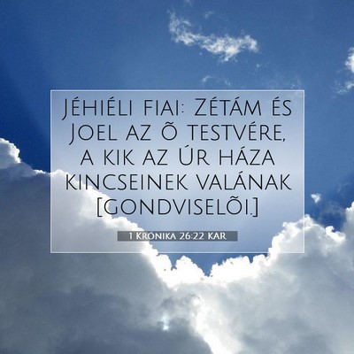 1 Krónika 26:22 KAR Bibliai verskép