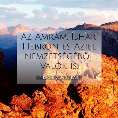 1 Krónika 26:23 KAR Bibliai verskép