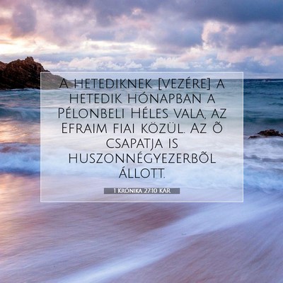 1 Krónika 27:10 Bibliai vers magyarázata