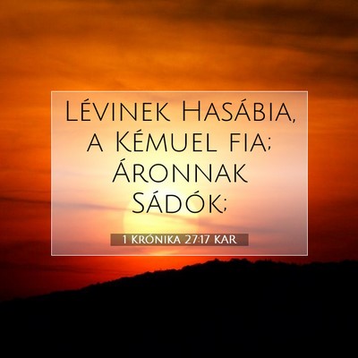 1 Krónika 27:17 KAR Bibliai verskép